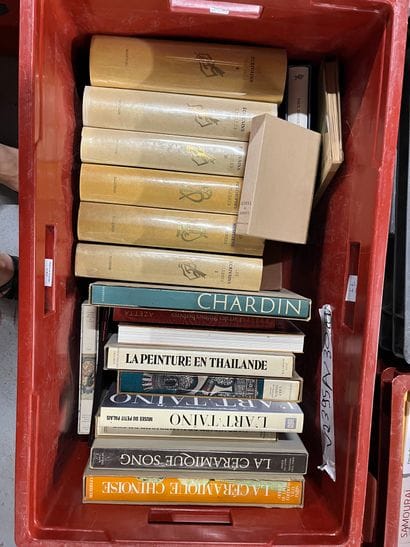 Two cases of art volumes including Seurat,...