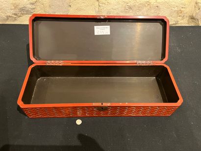 CHINA
Two red lacquer boxes, one decorated...