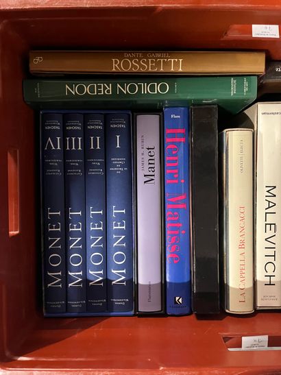 Two cases of art volumes including Malevitch,...