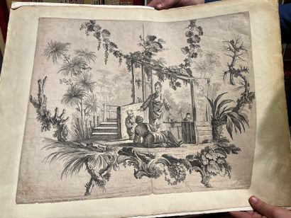 After Pillement. Suite of four Chinese engravings....