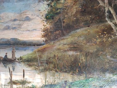 L. SABATIER
Barque au crepuscule
Huile sur...