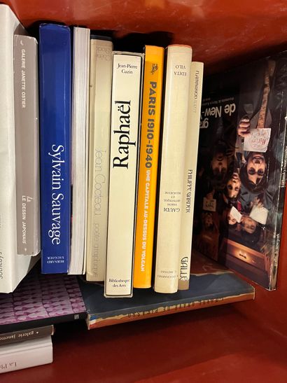 Two cases of art volumes including Art Nouveau,...