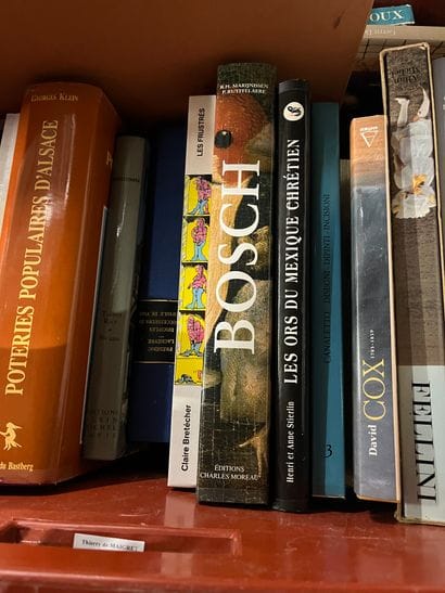 Two cases of art volumes, including Alechinsky,...