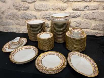 LPL LIMOGES France - Porcelain dinner service,...