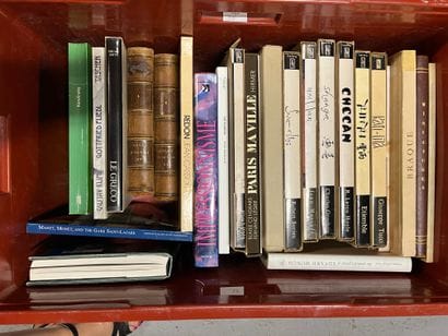 Two cases of art volumes including Van Eyck,...
