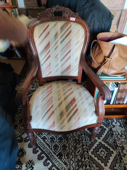 Armchair with violin back 
Late 19th century...