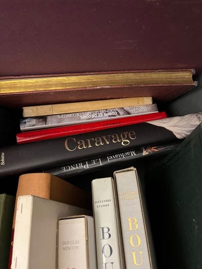 Two cases of art volumes including Chagall,...