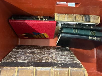 Two cases of bound volumes including Malraux,...