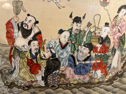 China or Southeast Asia
Lot of six framed...