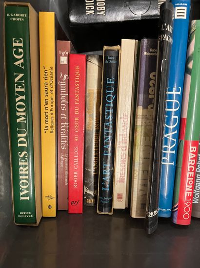 Two cases of art volumes including Charles...
