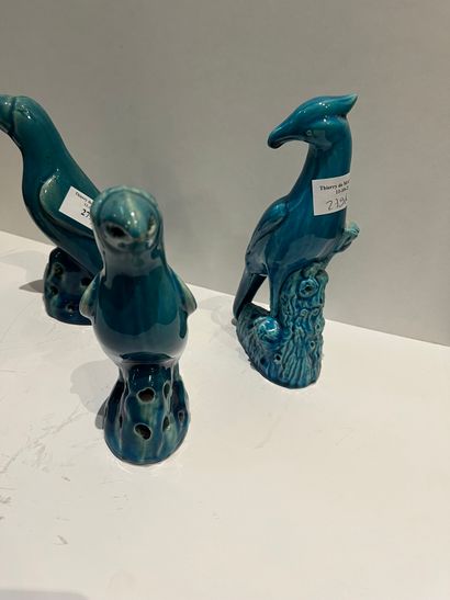 CHINA blue-glazed cookie lot comprising four...