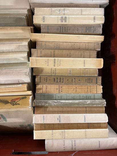 Two mannettes of paperback volumes including...