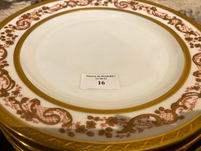 LPL LIMOGES France - Porcelain dinner service,...