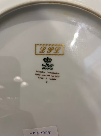 LPL LIMOGES France - Porcelain dinner service,...