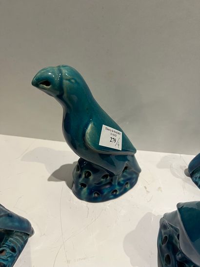 CHINA blue-glazed cookie lot comprising four...