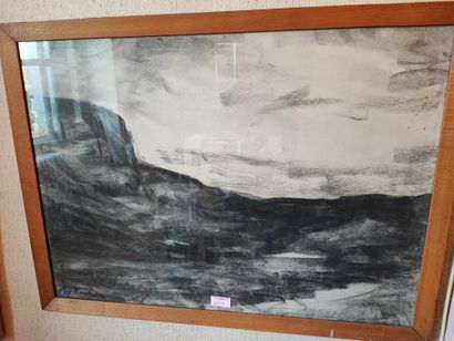 Eugène POINTELIN
Paysages
Huit fusains 
Signés...