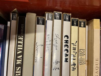 Two cases of art volumes including Van Eyck,...