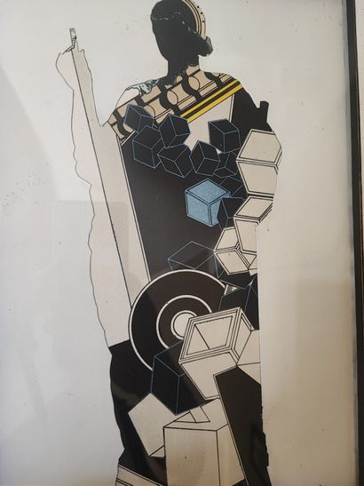 The YAHONC 
Figure 
Mixed media
Signed lower...