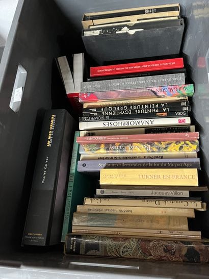 Two cases of art volumes including Symbolism,...