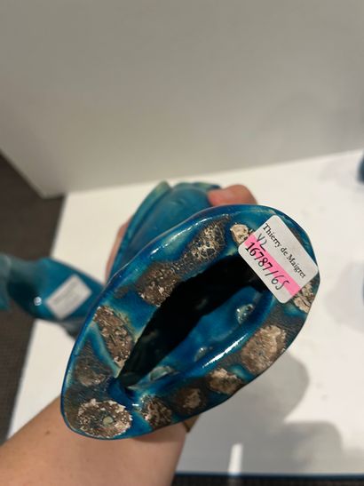 CHINA blue-glazed cookie lot comprising four...