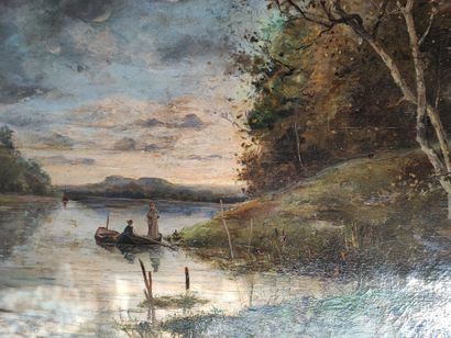 L. SABATIER
Barque au crepuscule
Huile sur...