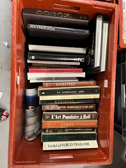 Two cases of art volumes including African...