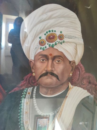 20th century INDIAN school 
Seated Maradjha
Oil...