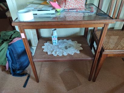 Set including a tea table, a magazine rack...
