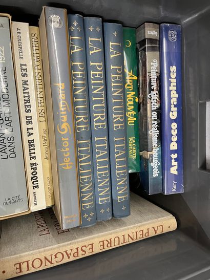 Two cases of art volumes including Japanese,...