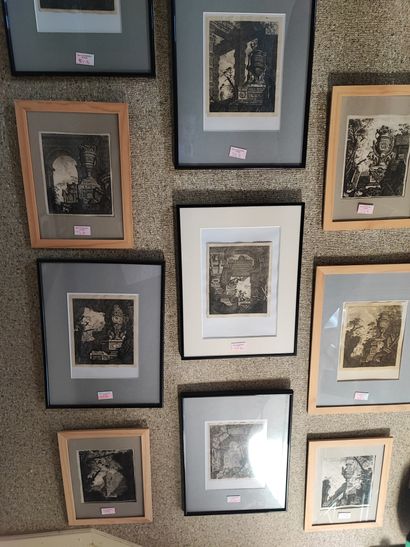 Lot of about 20 engravings depicting musicians,...