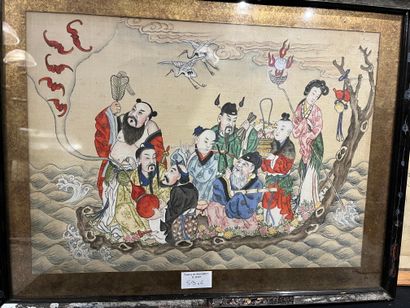 China or Southeast Asia
Lot of six framed...