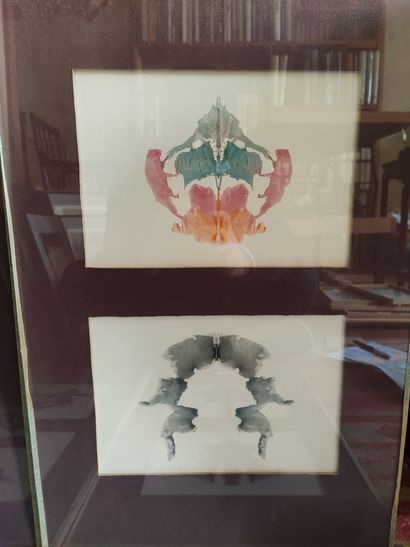Lot de huit reproductions de Rorschach dans...