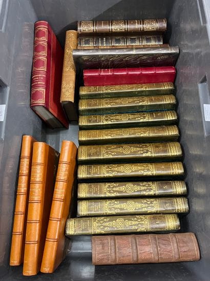 Two cases of bound volumes including Malraux,...