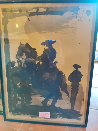 Set of 3 framed reproductions after Picasso:...