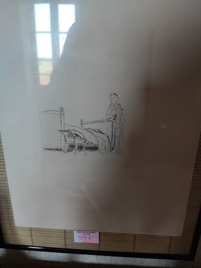 Series of engravings from the book Monsieur...