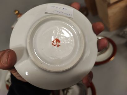 Porcelain coffee service with venery decor....