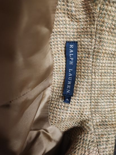 RALPH LAUREN. Women's jacket in beige linen,...