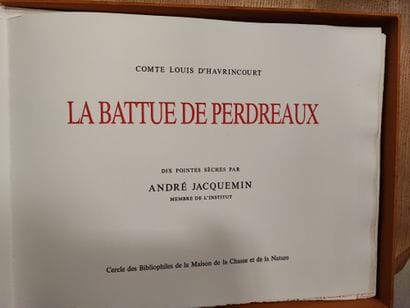 Count Louis d'HAVRINCOURT. La battue de PERDREAUX....
