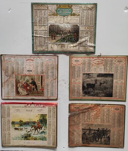 Le relais de chiens, Large OBERTHUR calendar...