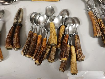 Set of cutlery, knife, soup spoons, dessert...