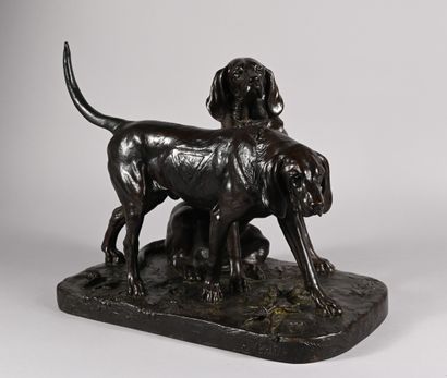 AUGUSTE CAIN ( 1821 - 1894 ). Brillador and...