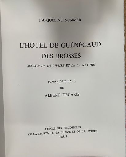 Jacqueline SOMMER. The Hôtel de Guénégaud...
