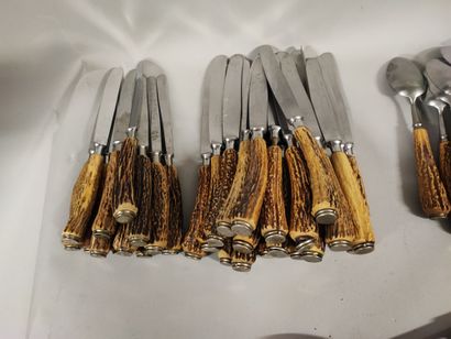 Set of cutlery, knife, soup spoons, dessert...