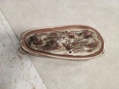 Hare house, glazed stoneware terrine. Modern...