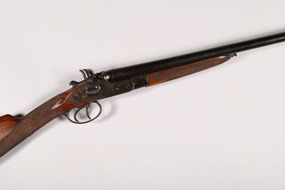Belgian handmade rifle with external hammers,...