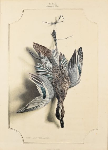 Edouard TRAVIES. Summer teal. Color print...