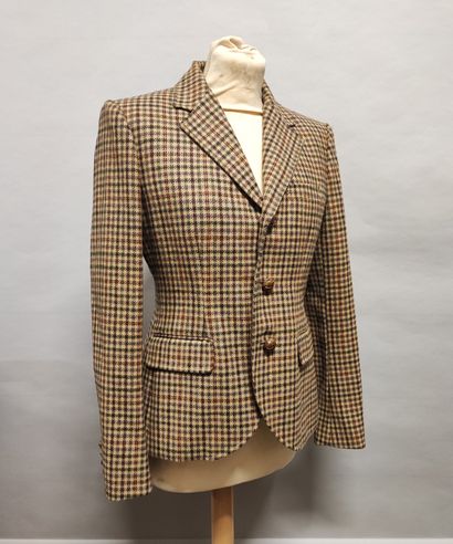 RALPH LAUREN. Women's check wool jacket,...