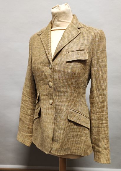 RALPH LAUREN. Women's jacket in beige linen,...