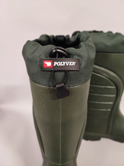 POLYVER. Pair of khaki waterproof boots/...