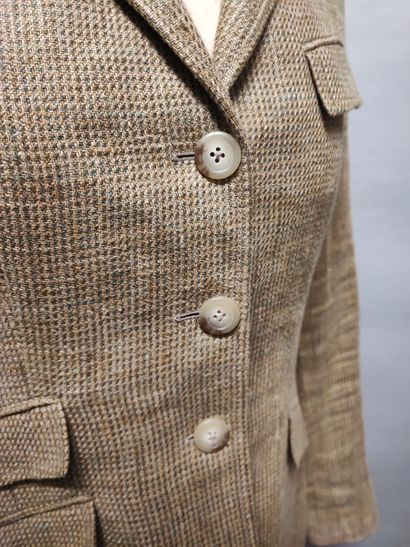 RALPH LAUREN. Women's jacket in beige linen,...